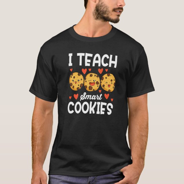 Teacher I Teach Smart Cookies Back To School Xmas  T-Shirt (Vorderseite)