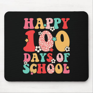 Teacher Kids Retro Groovy 100 Tage Glücklicher 100 Mousepad