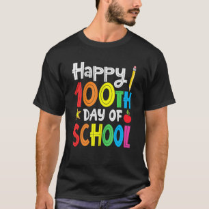 Teacher Kids Retro Groovy 100 Tage Glücklicher 100 T-Shirt