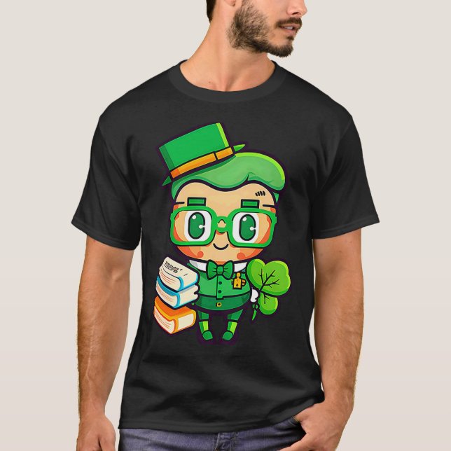 Teacher Leprechaun St Patricks Day Teacher T Shirt (Vorderseite)