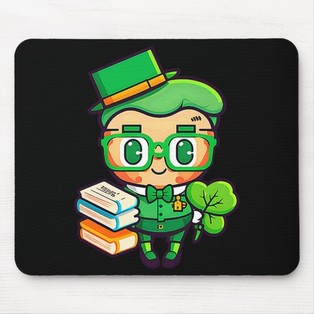 Teacher Leprechaun St Patricks Day Teacher T Shirt Mousepad (Vorne)