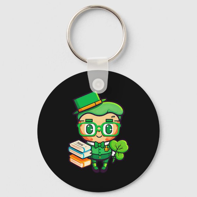 Teacher Leprechaun St Patricks Day Teacher T Shirt Schlüsselanhänger (Vorderseite)