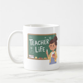 Teacher Life Cute Teacher Chalkboard Coffee Mug Te Kaffeetasse