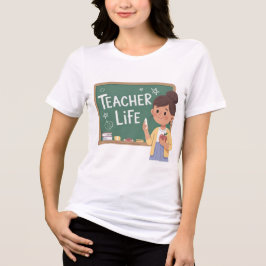 Teacher Life Cute Teacher Chalkboard Women T-Shirt Tri-Blend Shirt