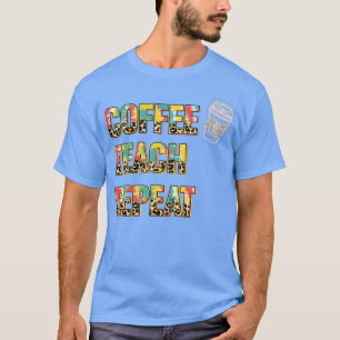 Teacher Life Gefärbte Krawatte Leopard P T-Shirt