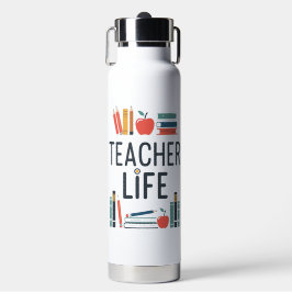 Teacher Life Modern Typography Design Trinkflasche