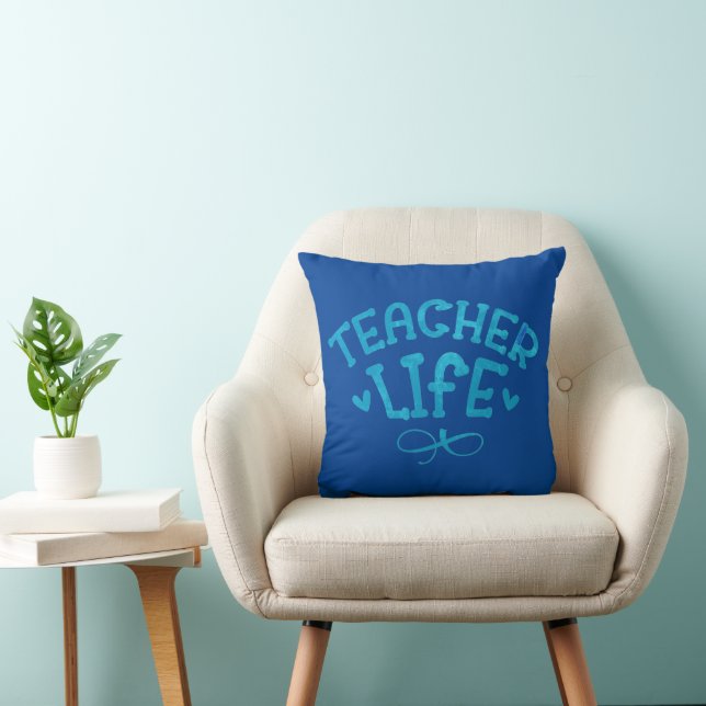 TEACHER LIFE typografisch Kissen (Stuhl )