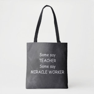 Teacher Miracle Worker Chalkboard Design Geschenk