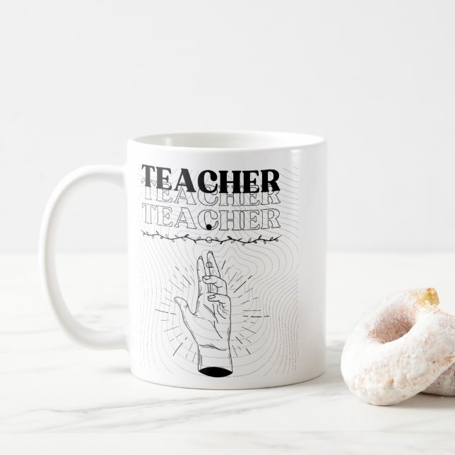 Teacher Mug – Ceramic Coffee Mug  Kaffeetasse (Mit Donut)