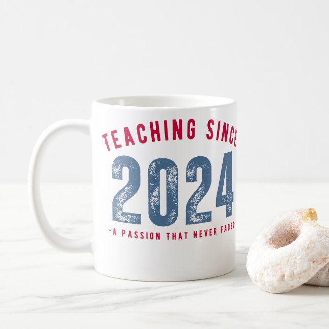 Teacher Mug | Teaching Since 2024 Kaffeetasse (Mit Donut)