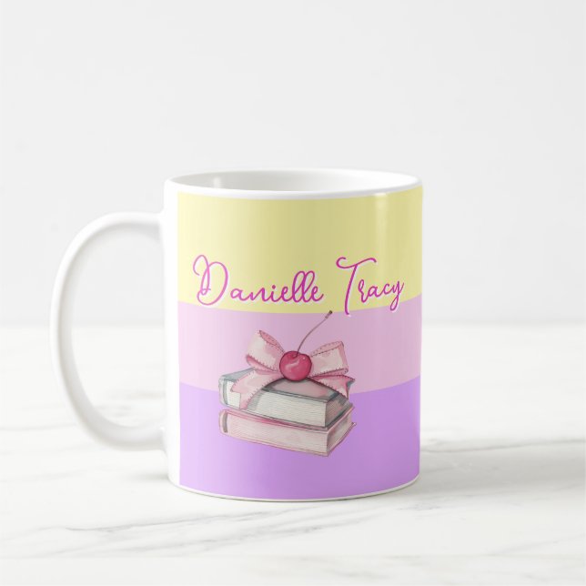 Teacher Name & Grade Pastel Colorful  Kaffeetasse (Links)