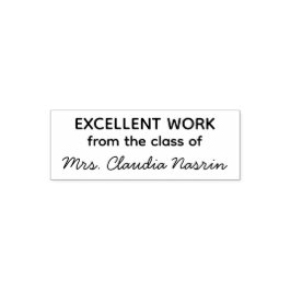 Teacher name personalized excellent work grading permastempel
