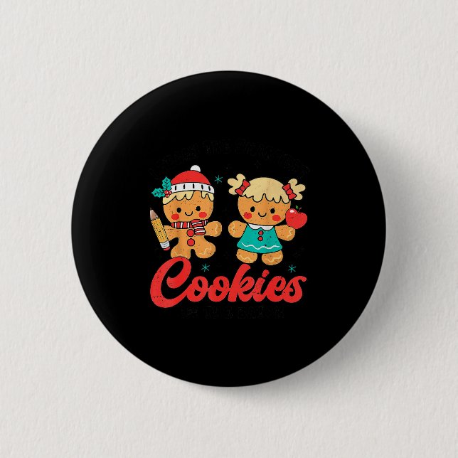 Teacher Of Smart Cookies Cute Gingerbread Teacher  Button (Vorderseite)