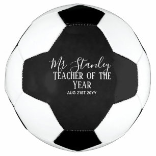 Teacher of the Year Personalized Modern Text Gift Fußball