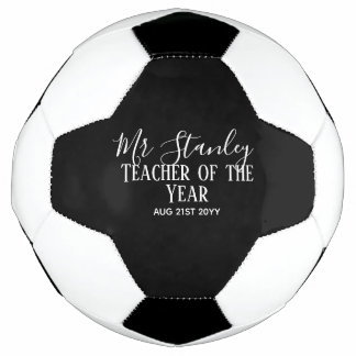 Teacher of the Year Personalized Modern Text Gift Fußball