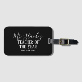 Teacher of the Year Personalized Modern Text Gift Gepäckanhänger
