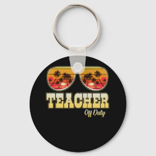 Teacher Off Duty Sonnenbrille Palm Tree Beach Suns Schlüsselanhänger