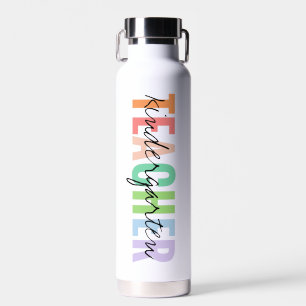 Teacher Pastel Rainbow Wasserflasche Trinkflasche