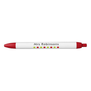 Teacher Pens Apple Red and Green Personalisiert Na Kugelschreiber