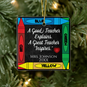 Teacher Quote #1 - Personalisieren Keramikornament