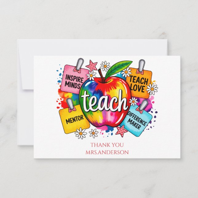 Teacher Quote Dankeskarte (Vorderseite)