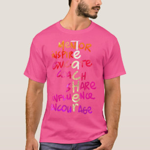 Teacher Quote Mentor Inspirierte Traineraktie i T-Shirt