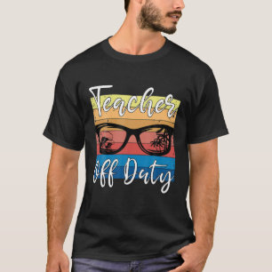 Teacher Relax Vintag Retro Spring Beach Palm Tree T-Shirt