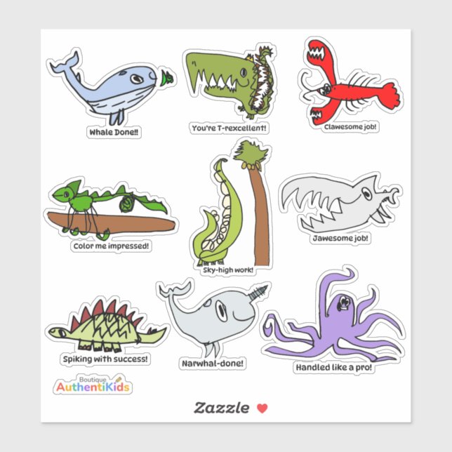 Teacher Reward Stickers - Animal Encouragement Aufkleber (Blatt)