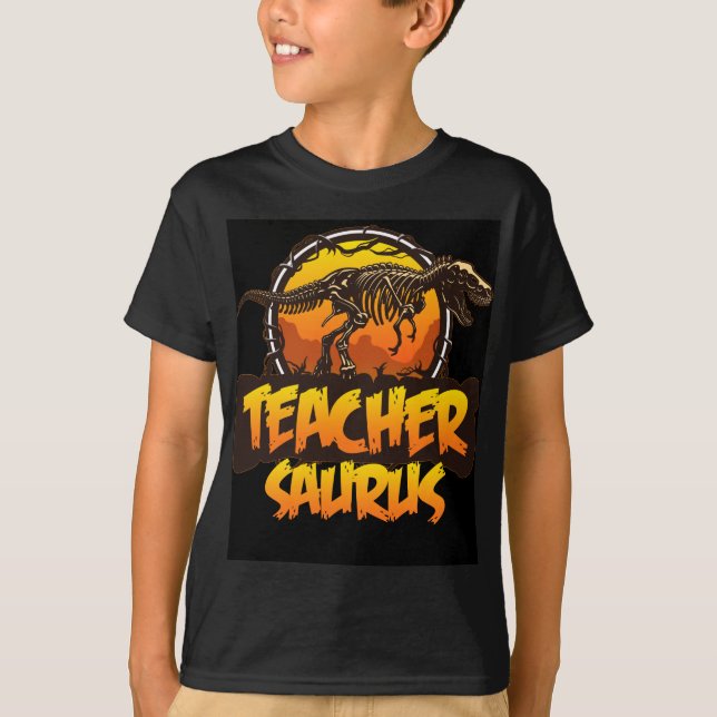 Teacher-saurus Funny Dinosaur Lehrer Design T-Rex T-Shirt (Vorderseite)