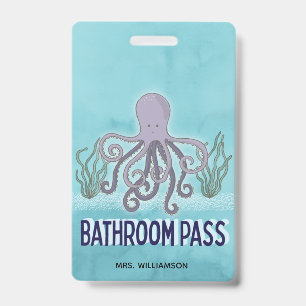 Teacher School Sea Octopus Ausweis