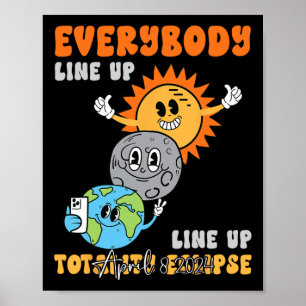 Teacher Solar Eclipse 8. April 2024 Niedliches Wet Poster