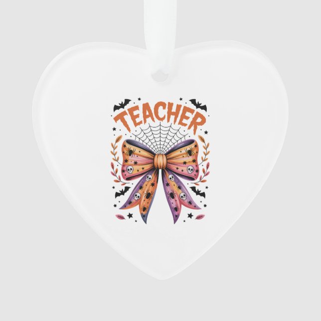 Teacher Spooky Halloween Ornament (Vorderseite)