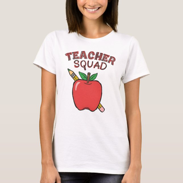 TEACHER SQUAD - Anerkennung für Lehrer T-Shirt (Vorderseite)