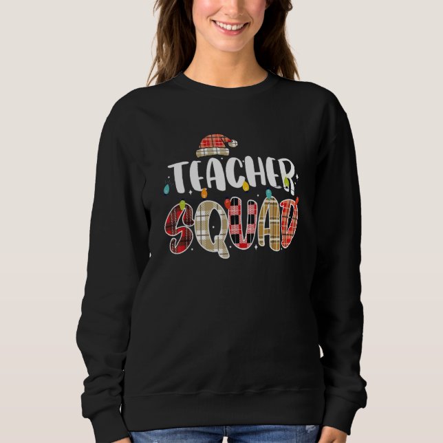 Teacher Squad Family Group Matching Christmas Paja Sweatshirt (Vorderseite)