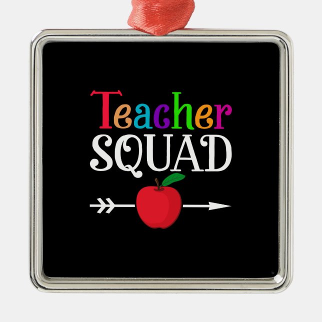 Teacher Squad Ornament Aus Metall (Vorne)