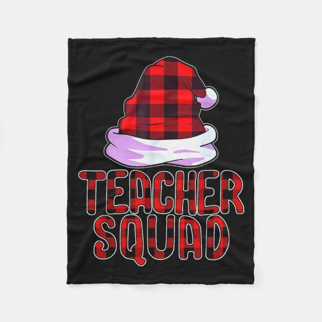 Teacher Squad Reindeer Funny Teacher Christmas Par Fleecedecke (Vorderseite)