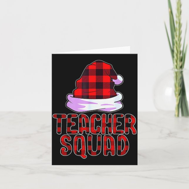 Teacher Squad Reindeer Funny Teacher Christmas Par Karte (Vorderseite)