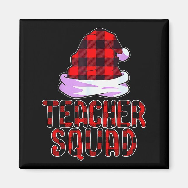 Teacher Squad Reindeer Funny Teacher Christmas Par Magnet (Vorne)