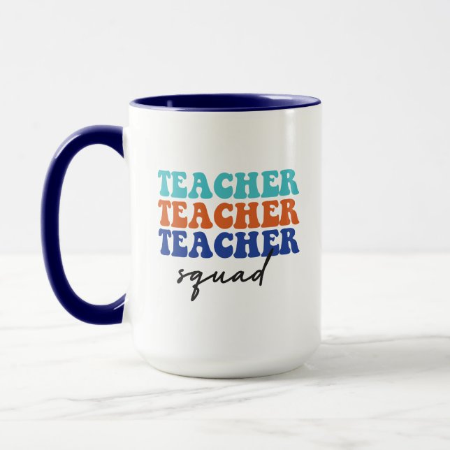 Teacher Squad Wordart Tasse (Links)