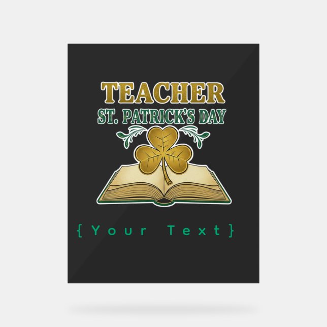 Teacher & Student Class of 2026 - Knowledge is Lig Acrylschild (Vorderseite)