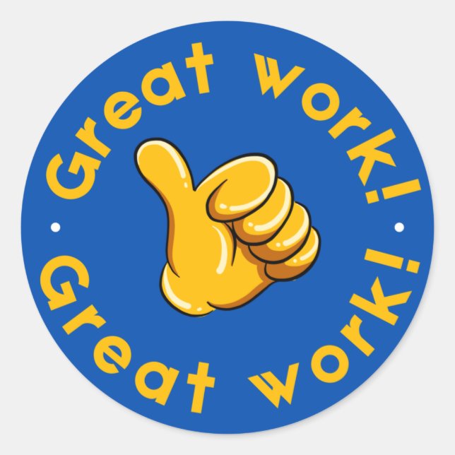 Teacher Supplies for Classiroom/great work sticker (Vorderseite)