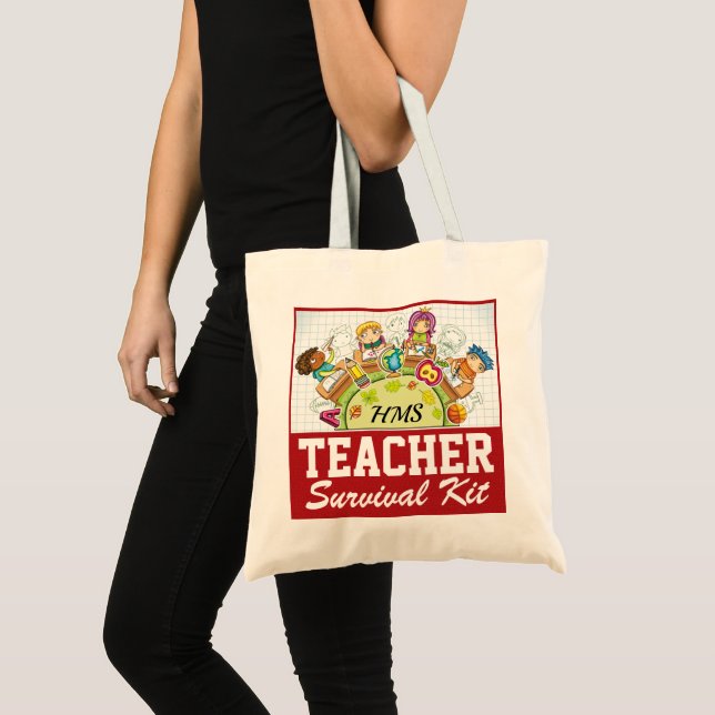 Teacher Survival Tragetasche (Vorderseite (Produkt))