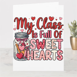 Teacher Sweet Heart Valentine's Greeting Card Karte