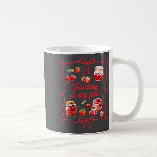 Teacher Teach Loves Insre Strawberry Teaching Is M Kaffeetasse (Rechts)