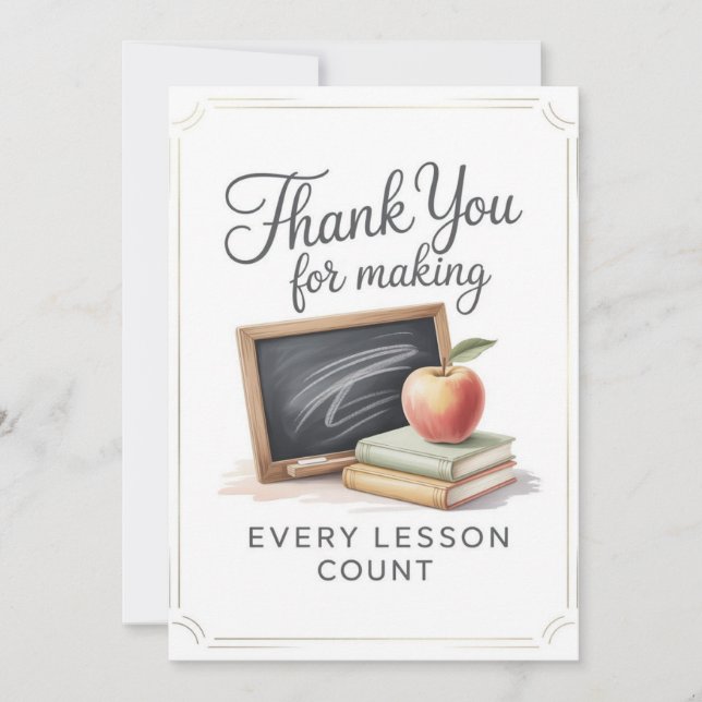 Teacher Thank You Card Dankeskarte (Vorderseite)