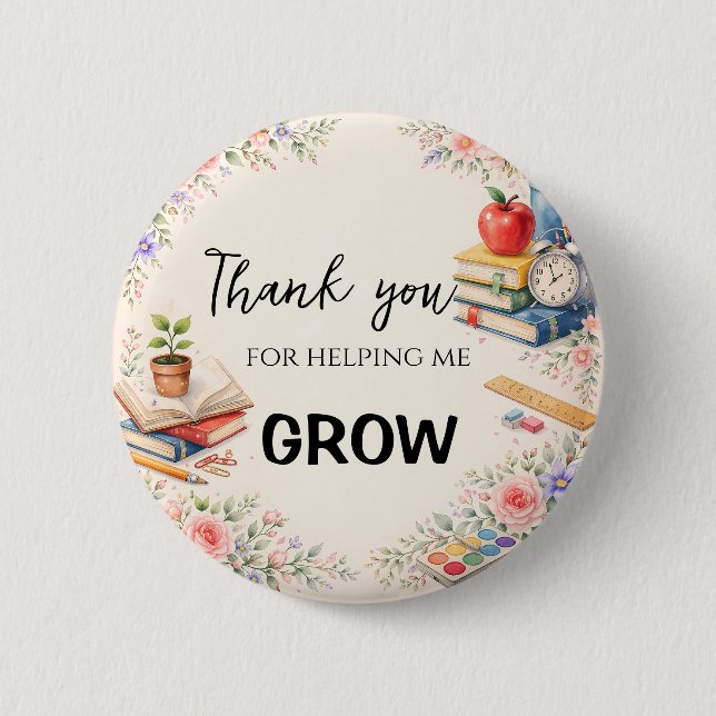 Teacher Thank You Gifts | End of School Year Button (Vorderseite)