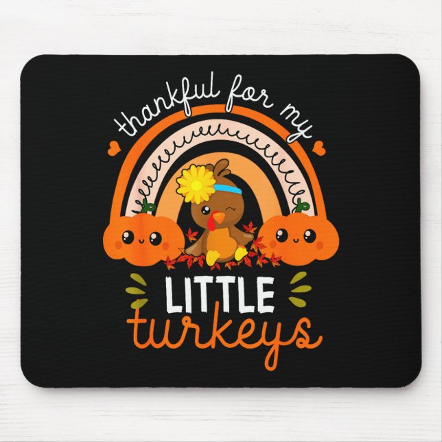 Teacher Thanksgiving Shirt Thankful For My Little  Mousepad (Vorne)