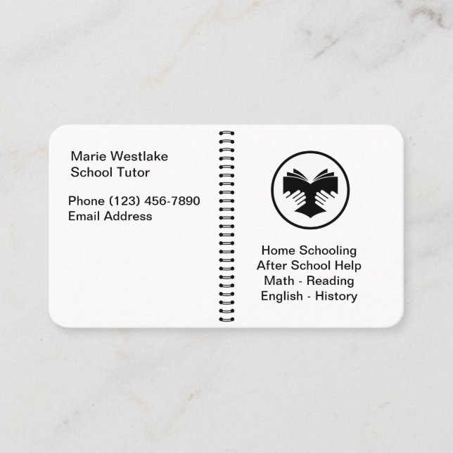 Teacher Theme Business Cards für Schullehrer Visitenkarte (Vorderseite)