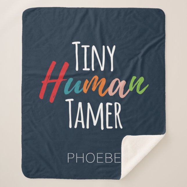 Teacher Tiny Human Tamer Kindergarten Sherpadecke (Vorderseite)