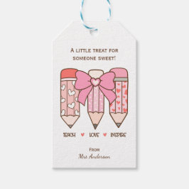 Teacher Valentine A Little Treat for Someone Sweet Geschenkanhänger